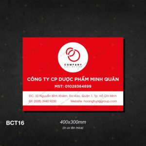 Bảng công ty (40cm x 30cm) - BCT16