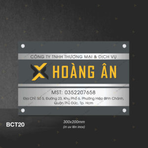 Bảng công ty (30cm x 20cm) - BCT20