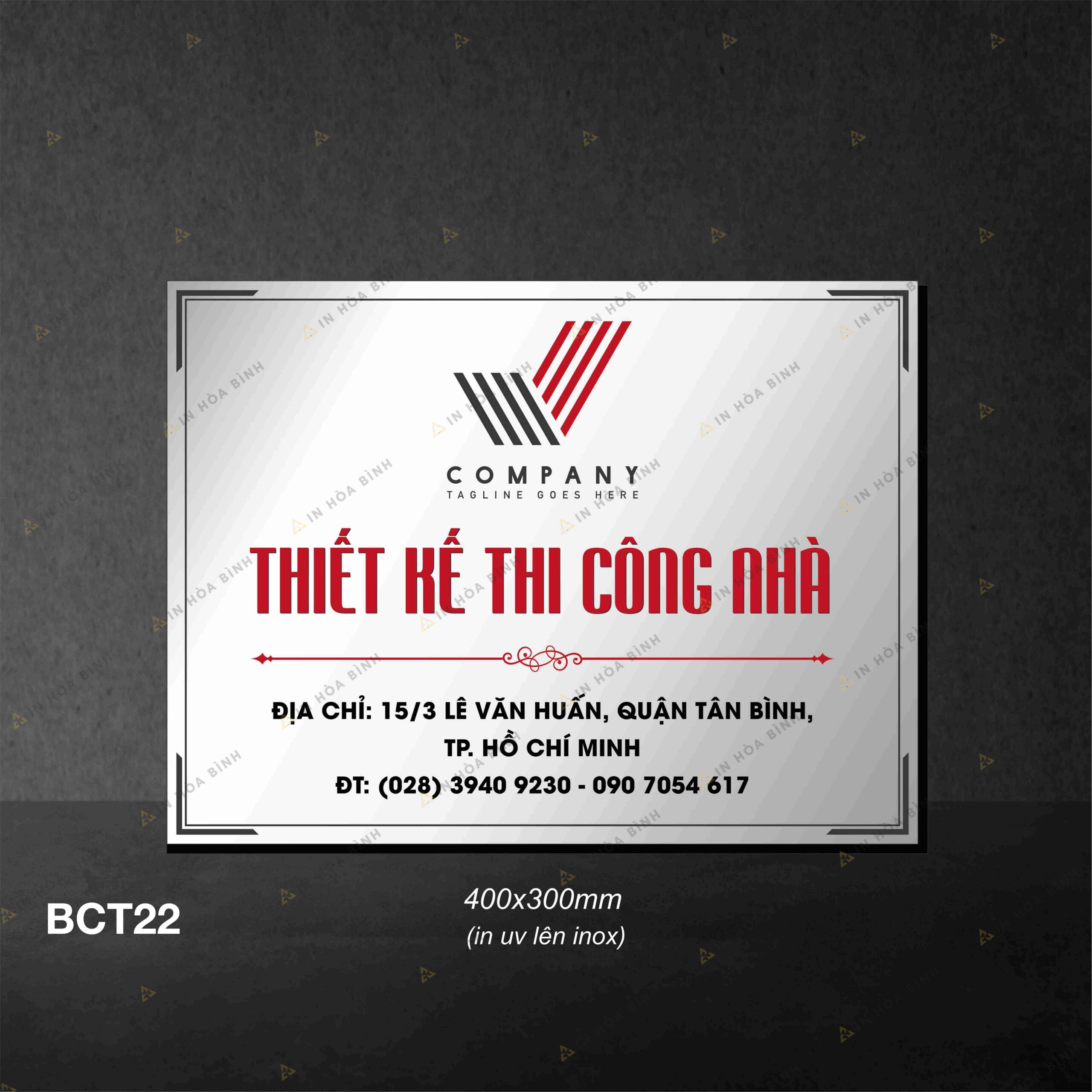 Bảng công ty (40cm x 30cm) - BCT22