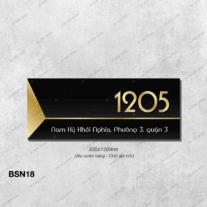 Bảng số nhà decor - BSN18 (30x12cm)