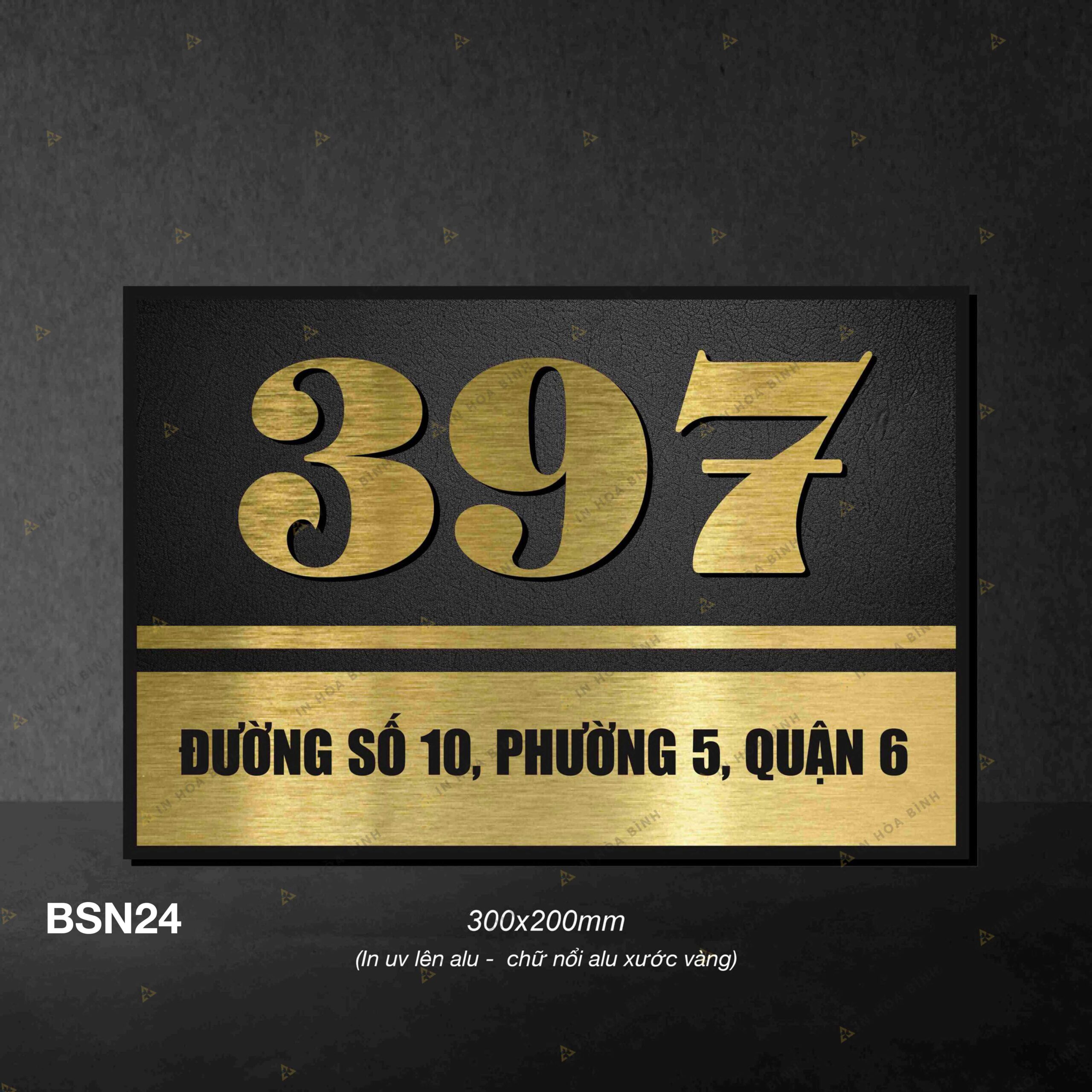Bảng số nhà decor - BSN24 (30x20cm)