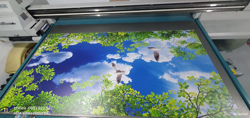 in uv trên aluminium