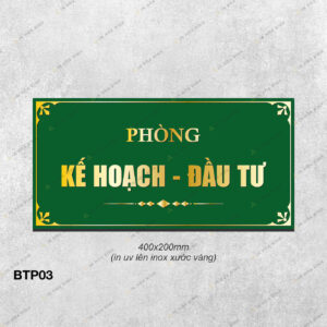 Bảng tên phòng inox- BTP03