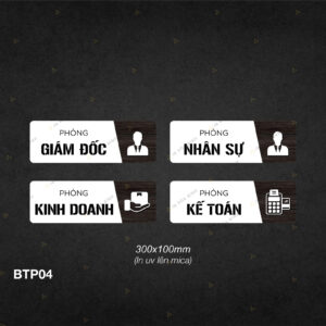 Bảng tên phòng mica- BTP04
