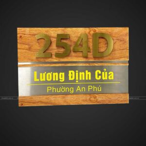 Bảng số nhà decor (30cmx20cm) - BSN14