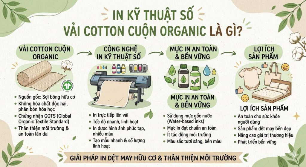 In vải cotton cuộn organic 2026